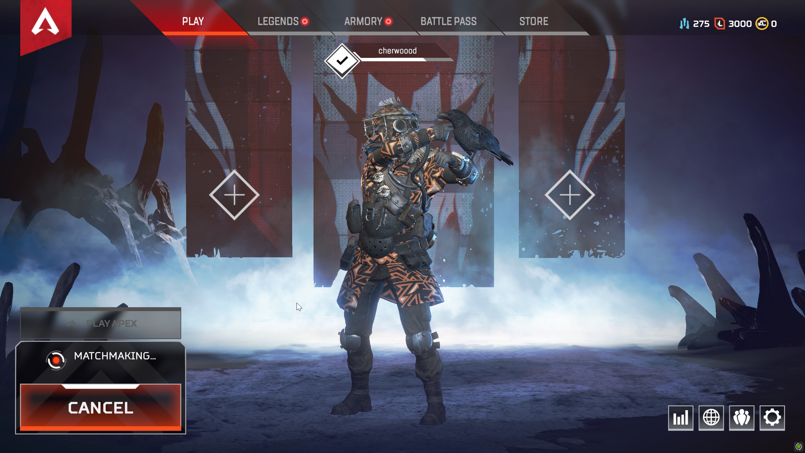 Apex Legends AI matchmaking interface