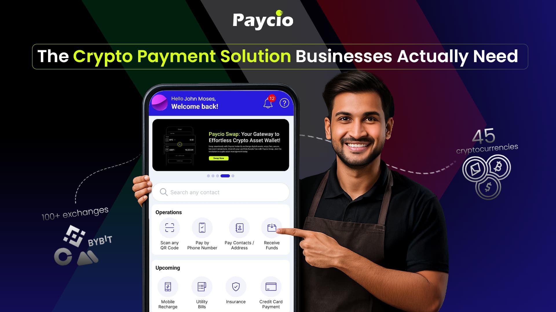 CoinsPaid crypto card and app interface