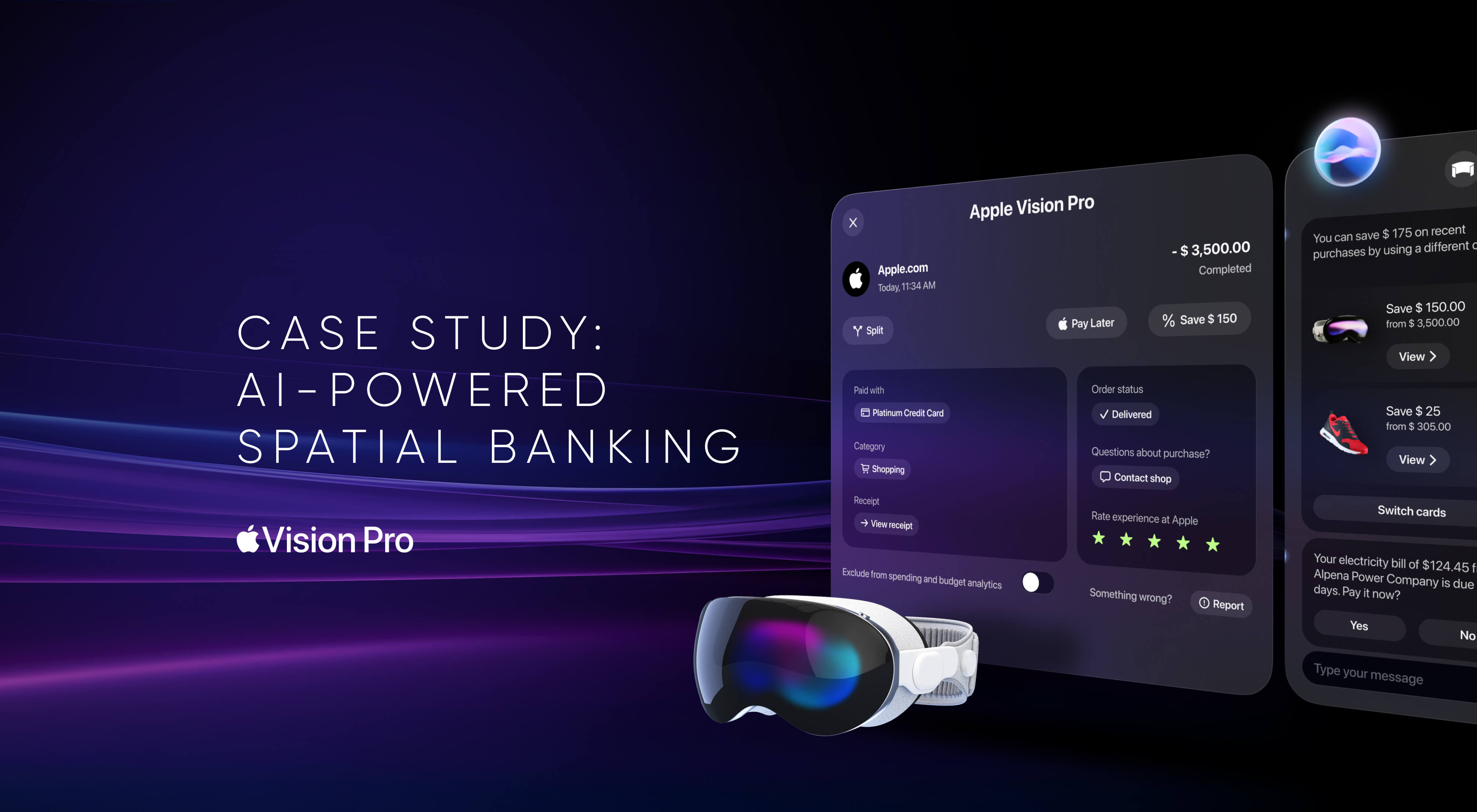 Futuristic digital banking dashboard displaying real-time programmable crypto payments and automated transactions