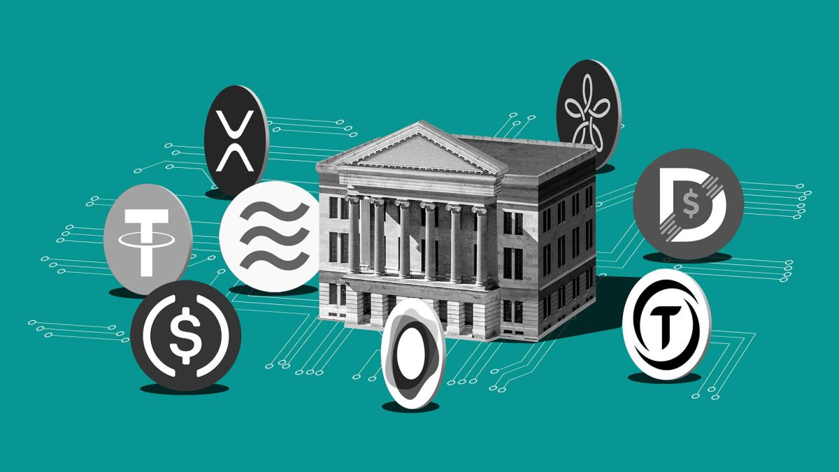 Futuristic illustration of blockchain technology enabling secure cross-border reinsurance transactions, featuring digital ledgers, global connections, and insurance icons.