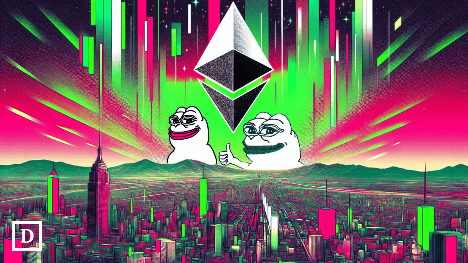 Futuristic illustration of Ronin Network bridging to Ethereum with game assets and fast blockchain transactions, symbolizing Web3 gaming innovation