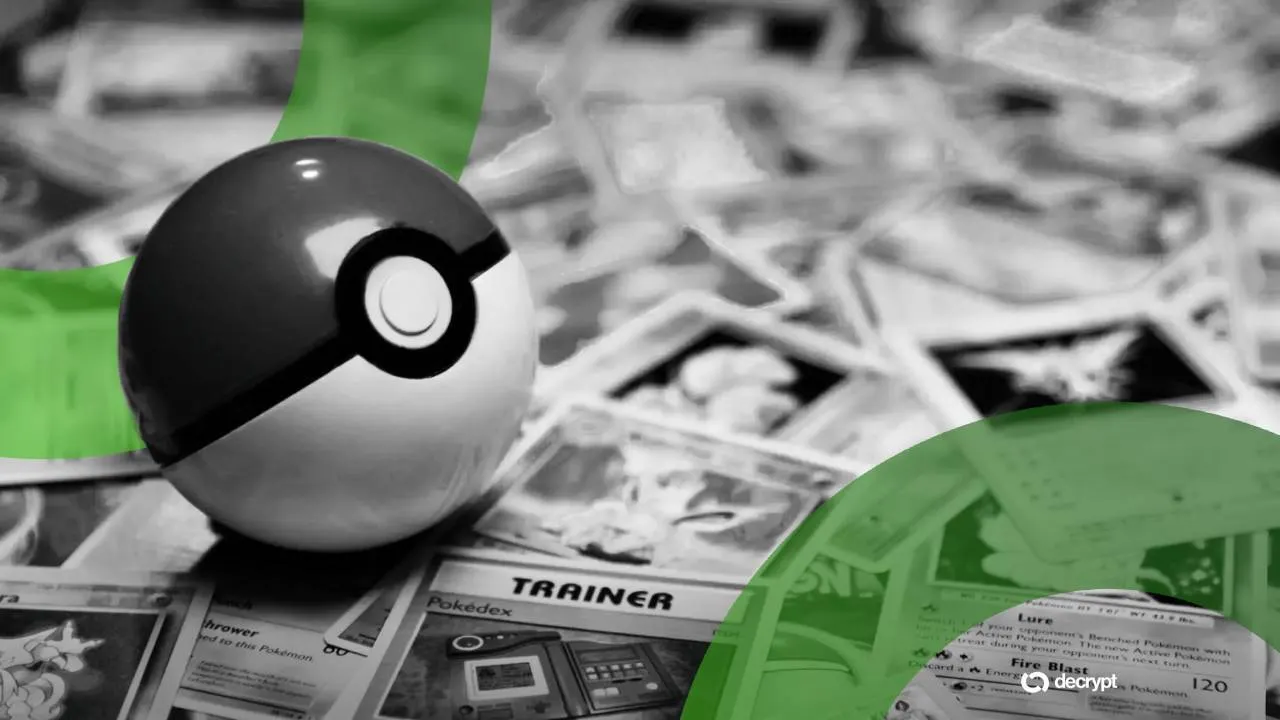 Graded Pokémon cards stored in a secure vault, being represented as NFTs on a blockchain platform