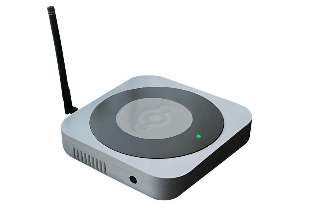 Helium hotspot deployed on rural farm connecting IoT sensors for soil moisture monitoring and livestock GPS tracking under decentralized 5G coverage