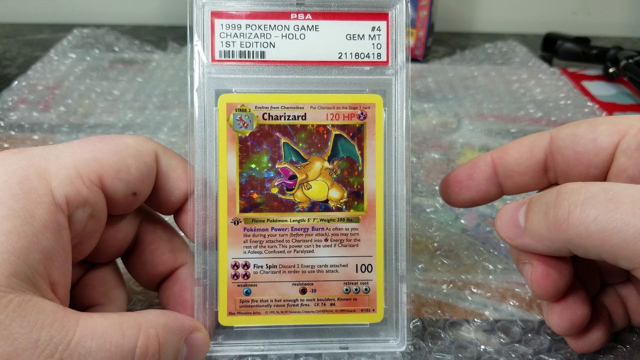 High-grade PSA 10 Gem Mint 1st Edition Charizard Pokémon card, authenticated and ready for RWA tokenization on TCGOnChain blockchain platform
