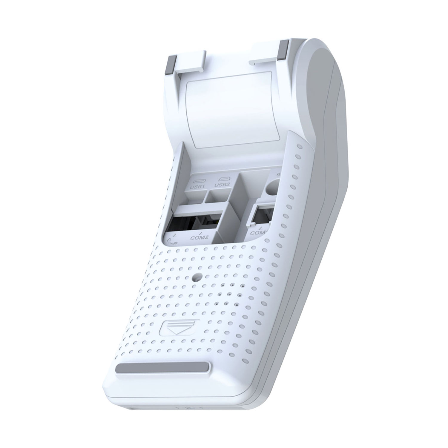 Valor PayTech VL100 Pro NFC POS terminal in high-traffic retail shop processing quick USDC contactless payments