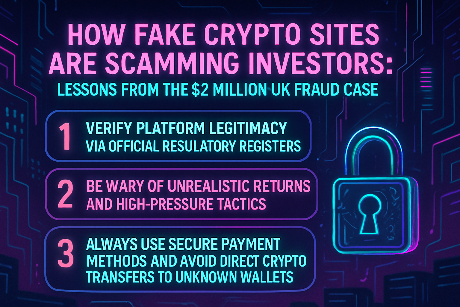 How Fake Crypto Sites Are Scamming Investors: Lessons from the $2 Million UK Fraud Case