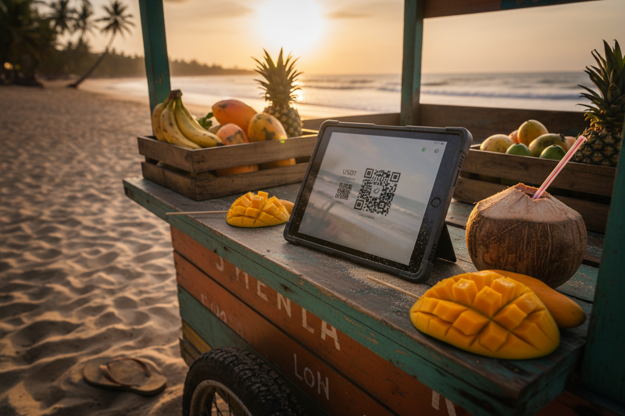 How Offline Merchants Use Stablecoin QR Codes for USDT USDC Payments Without Internet