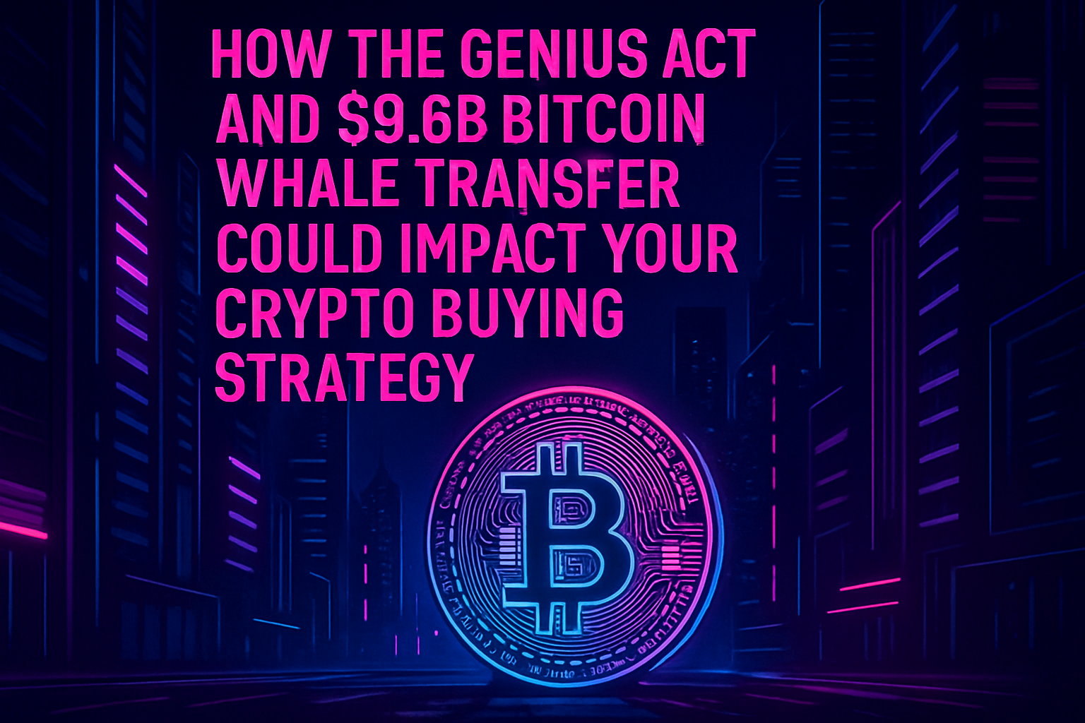 How the GENIUS Act and $9.6B Bitcoin Whale Transfer Could Impact Your Crypto Buying Strategy
