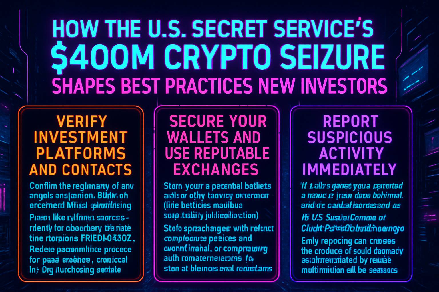 How the U.S. Secret Service’s $400M Crypto Seizure Shapes Best Practices for New Investors