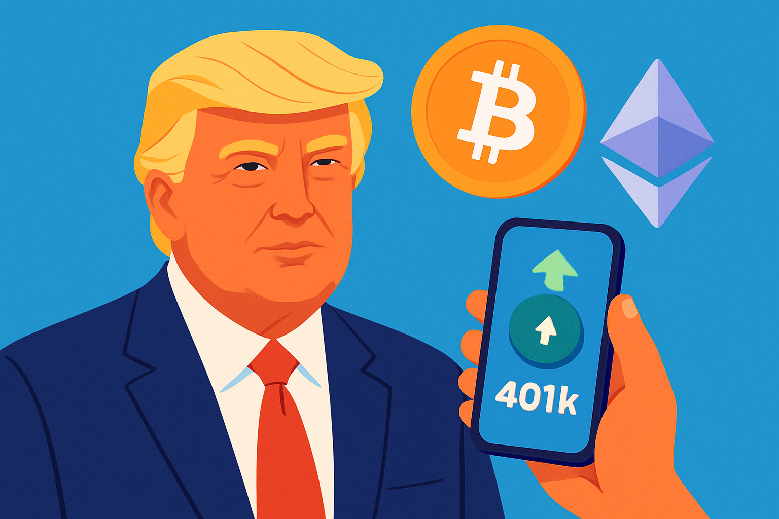 How Trump’s $12.2 Trillion 401(k) Crypto Order Could Change How You Buy Bitcoin and Ethereum