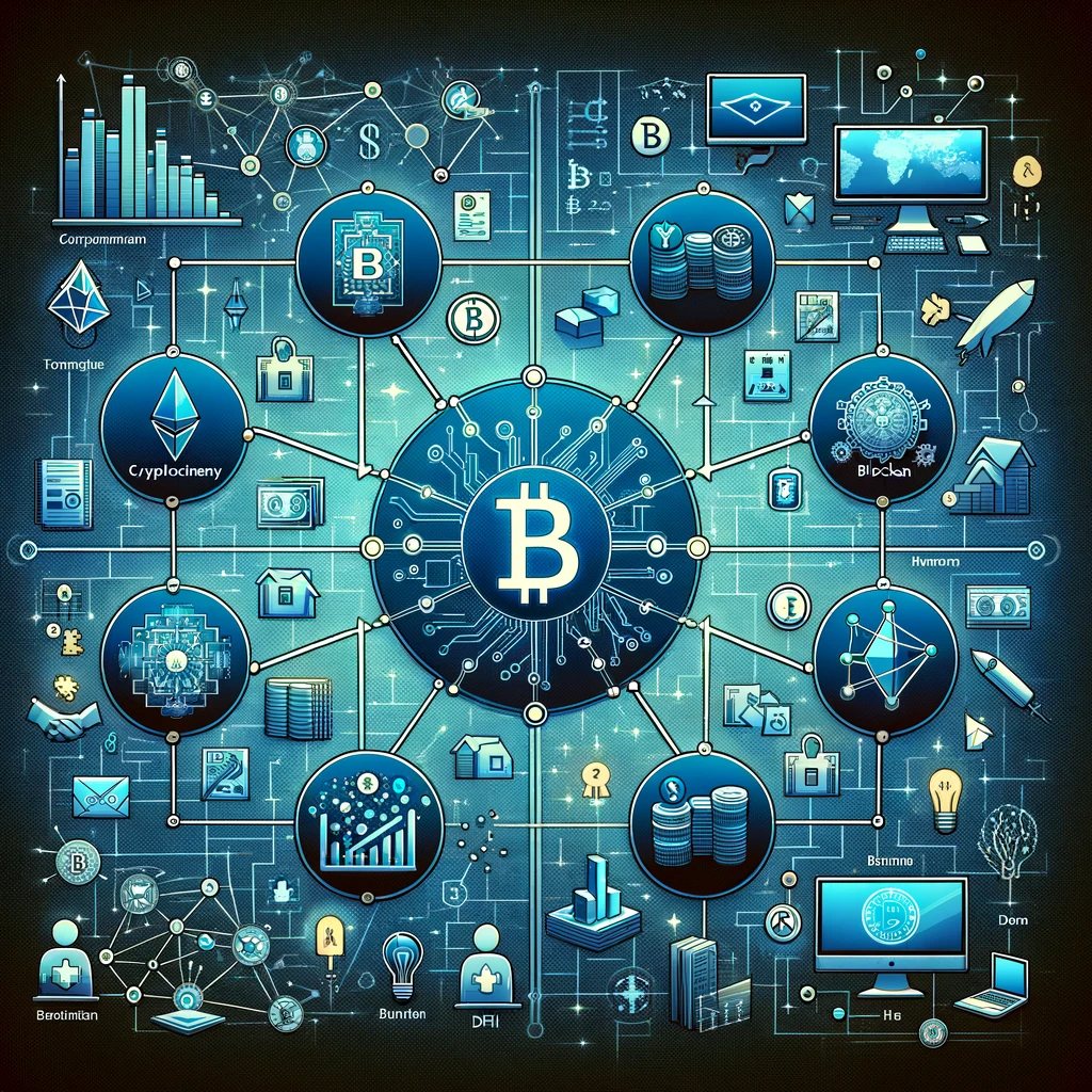 Illustration of a blockchain with gears for automated subscription billing and shield icons representing smart contract security best practices for onchain proration
