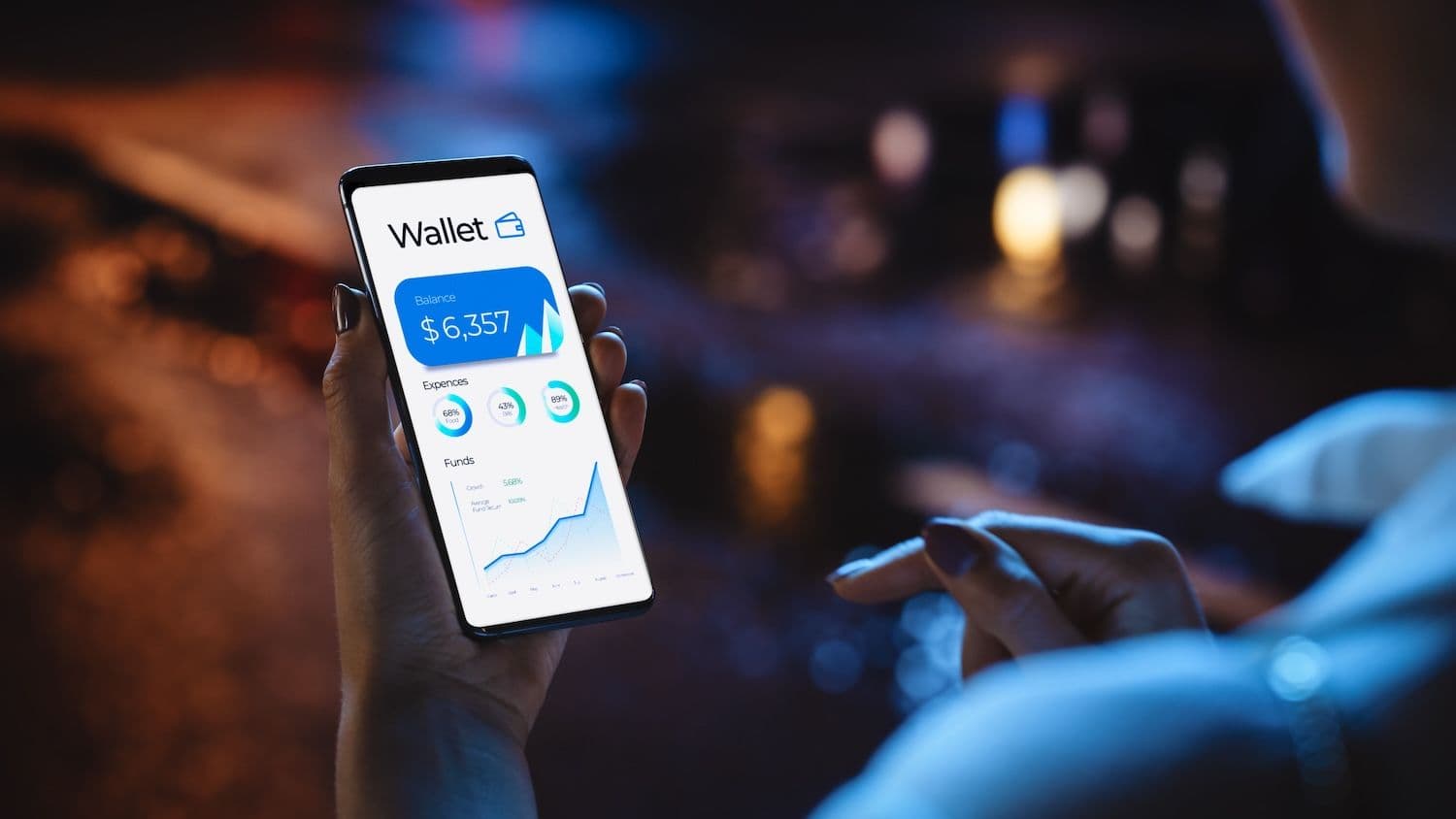 Mobile crypto super app dashboard illustration showing unified trading, lending, staking, and wallet services in a seamless interface