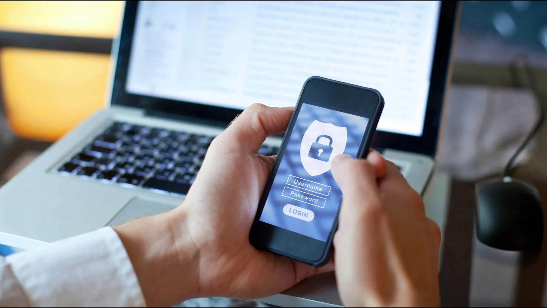 Person using a mobile decentralized identity wallet app in a public space, illustrating secure digital ID management on a smartphone