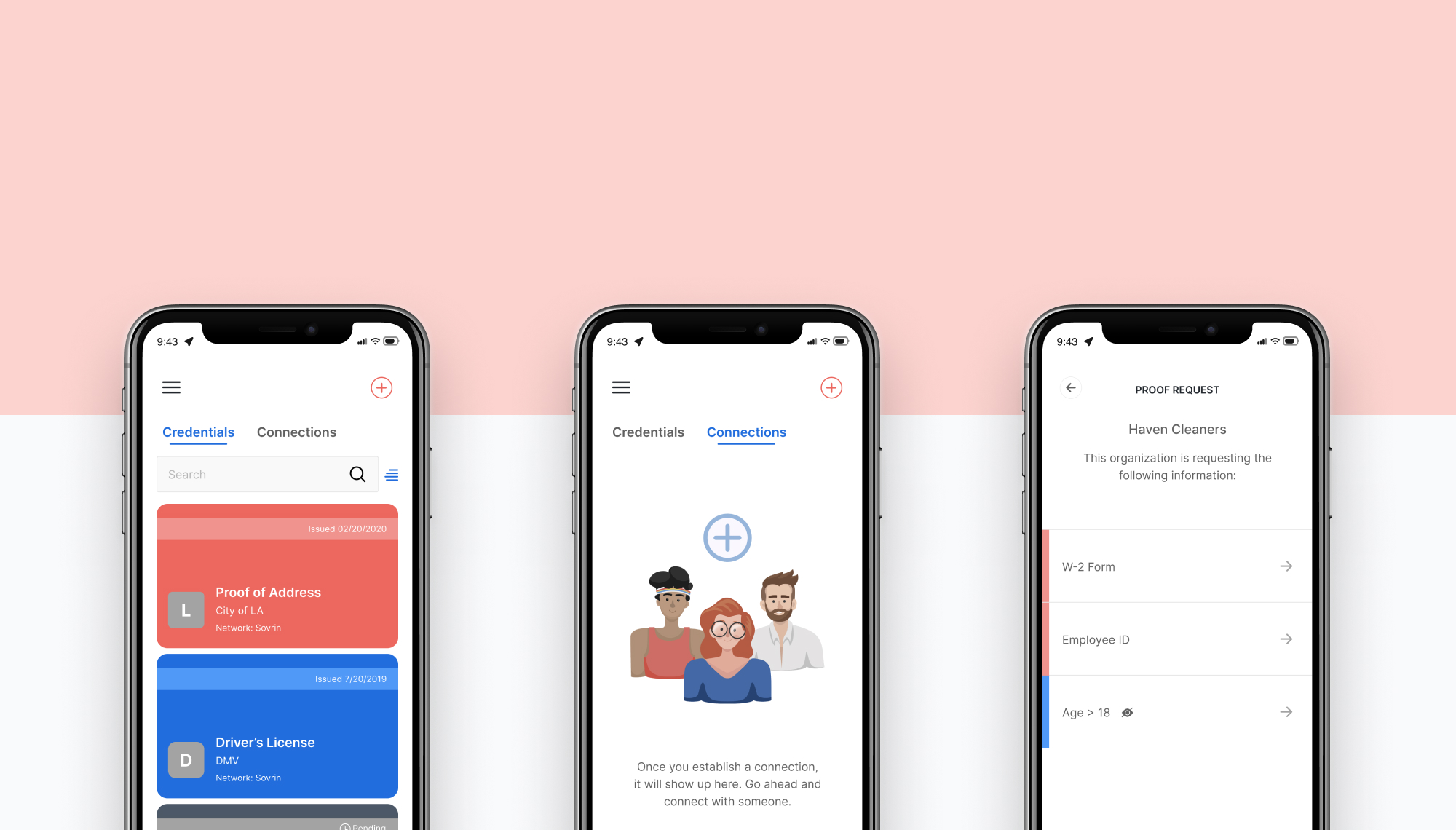 Illustration of a user holding a decentralized identity wallet app with a shield icon representing privacy and zero-knowledge proofs