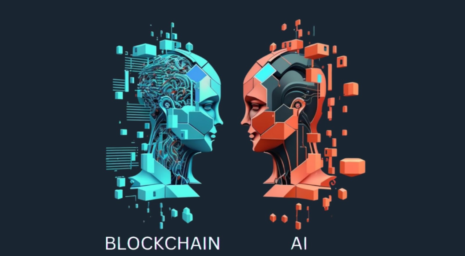 Illustration of AI trading agents automating cross-chain DeFi strategies across multiple blockchain networks, featuring digital agents and interconnected blockchain icons.