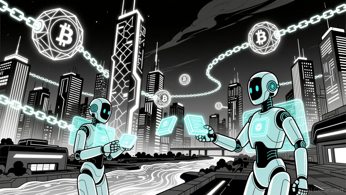 AI agent autonomously making a USDC payment using x402 protocol illustration