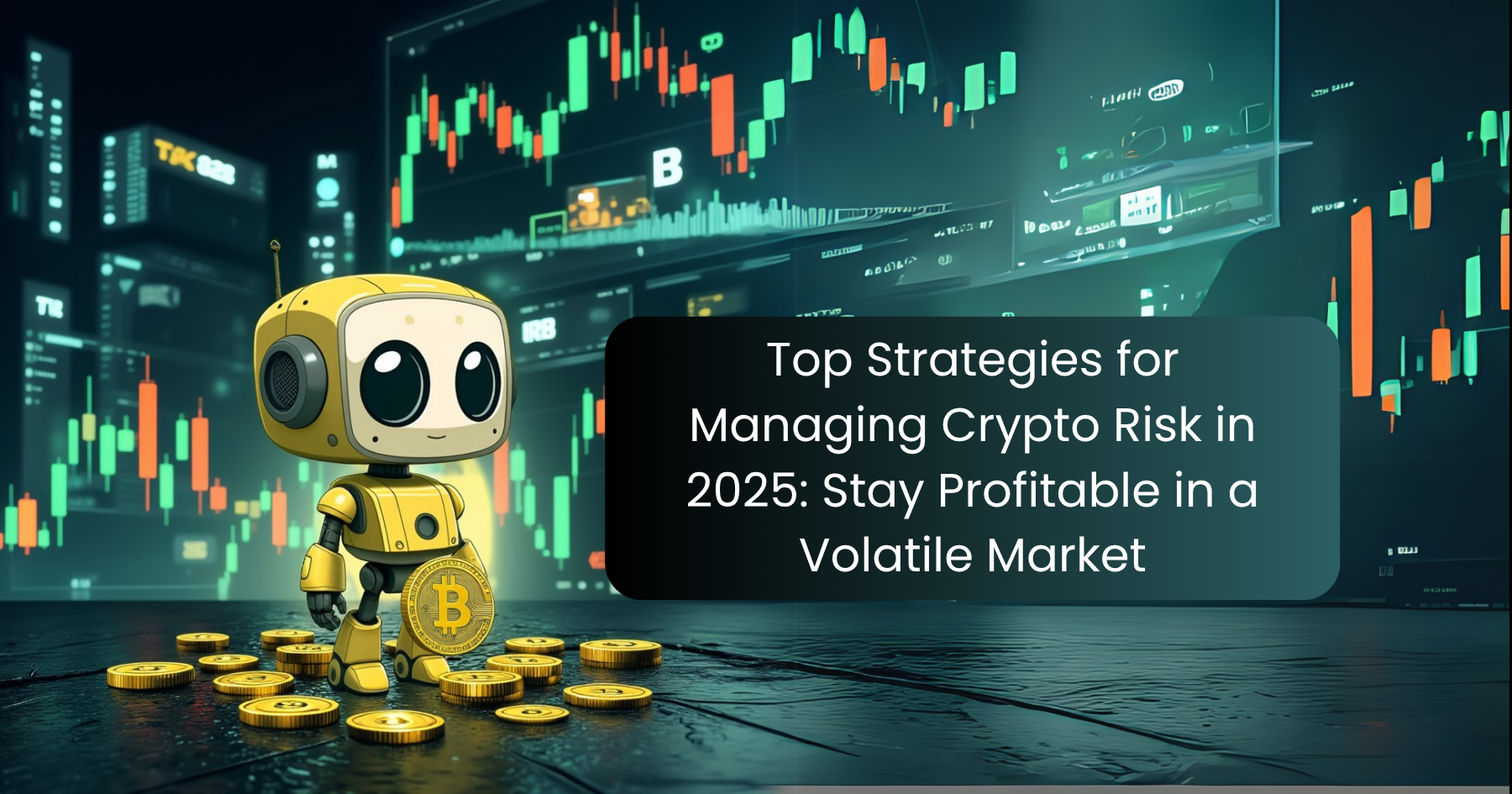 Algorithmic trading bot dynamically allocating capital during a sharp crypto market dip in 2025, representing advanced strategies like arbitrage, volume analysis, fee optimization, and risk-adjusted automation.