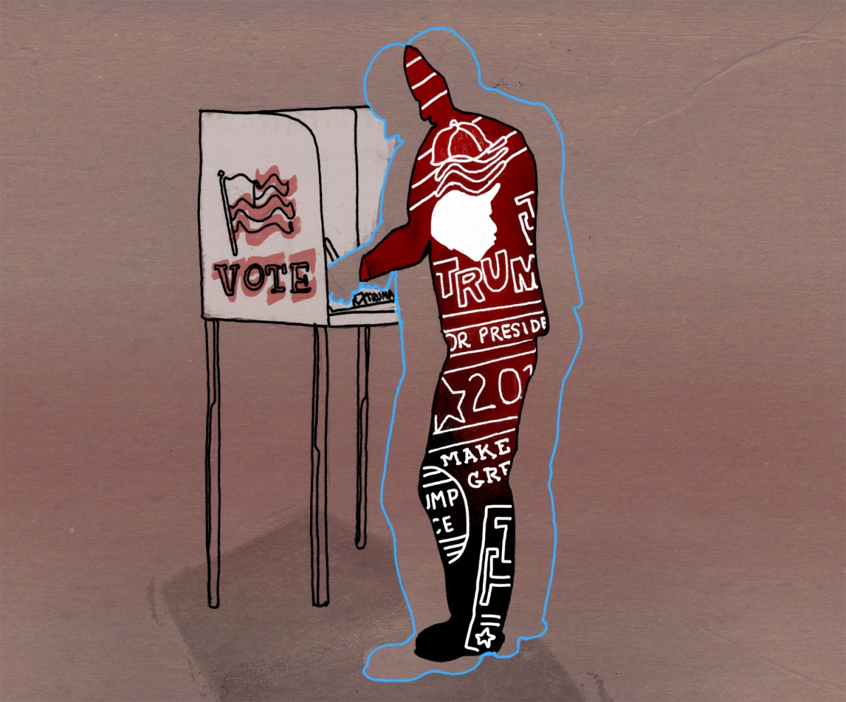 Illustration contrasting calm anonymous voters in confidential DAO governance with stressed participants under social pressure in public voting