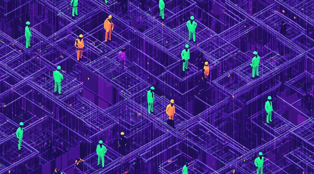Illustration of decentralized GPUs and physical infrastructure nodes interconnected via Solana blockchain for AI in 2025