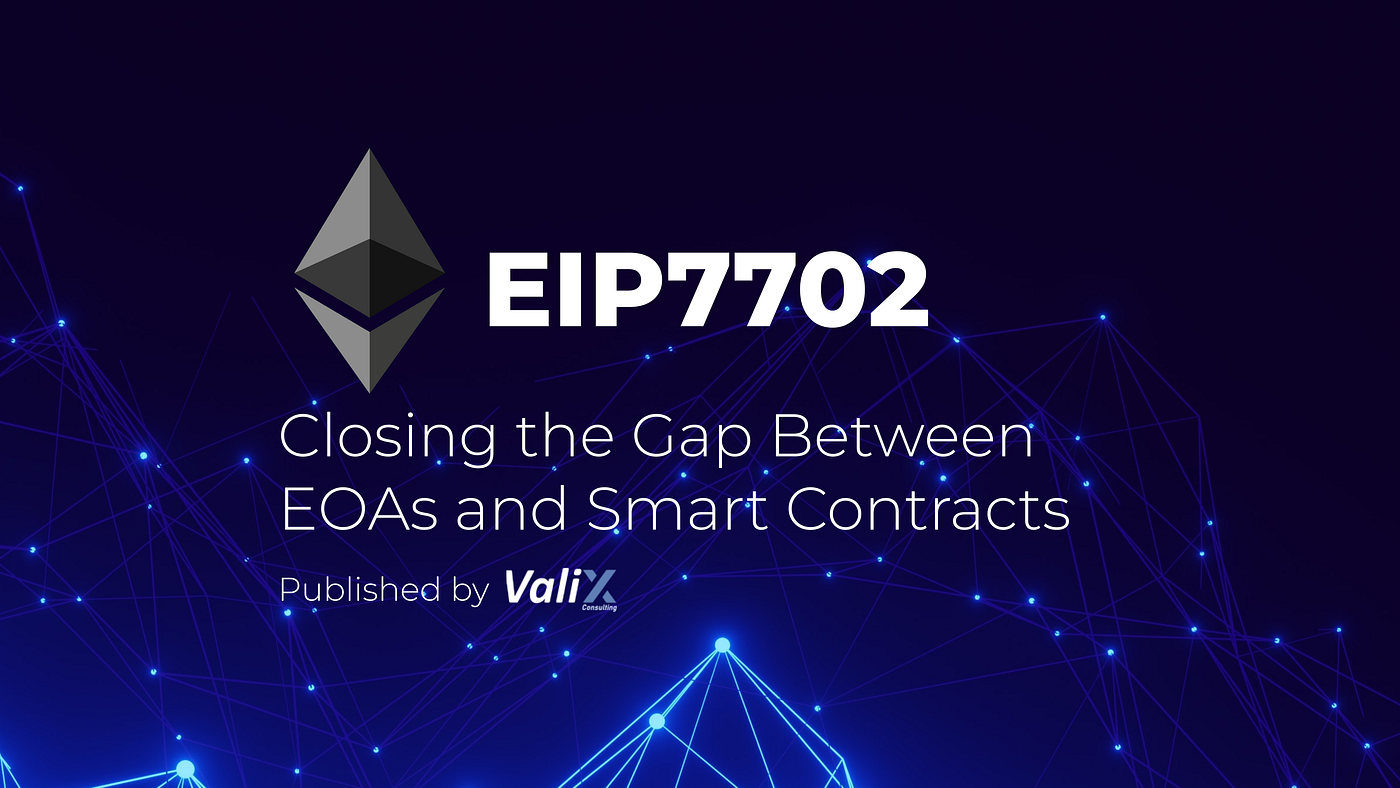 Illustration of EOA delegating execution to smart contract via EIP-7702 for AI agent tasks in Ethereum Pectra upgrade