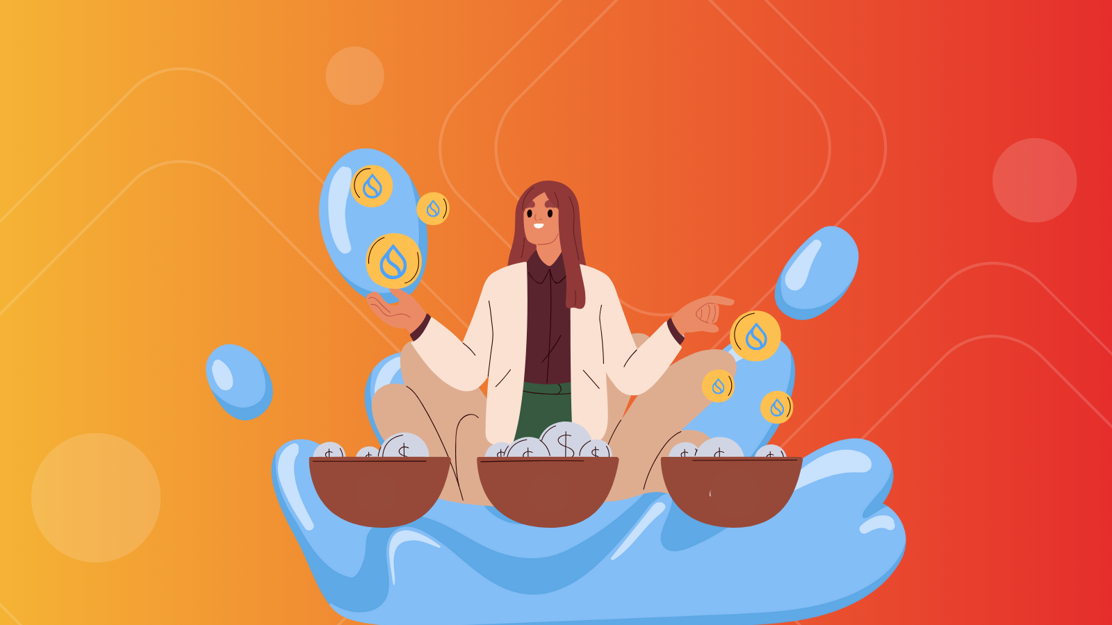Illustration of liquid staking tokens (LSTs) seamlessly flowing between DeFi protocols, symbolizing double yield opportunities in on-chain loyalty programs.