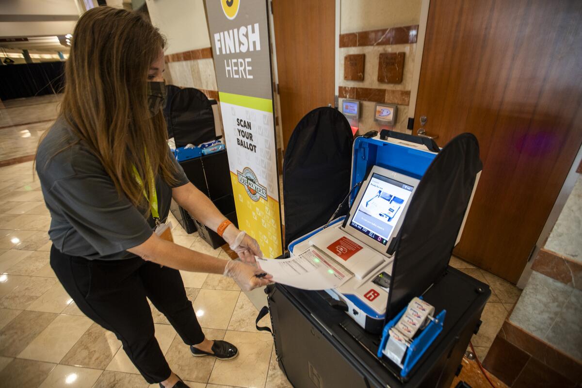 Illustration of masked voters casting ballots into a digital ballot box, representing privacy in DAO governance and secure decentralized voting.