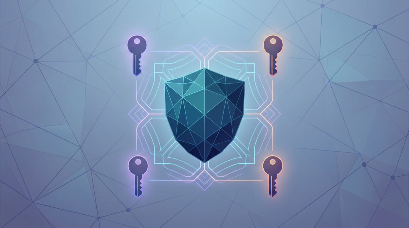 Illustration of stablecoin multi-sig escrow workflow for cross-border B2B invoicing showing buyer, seller, and arbiter approving instant fund release to cut fees by 90%