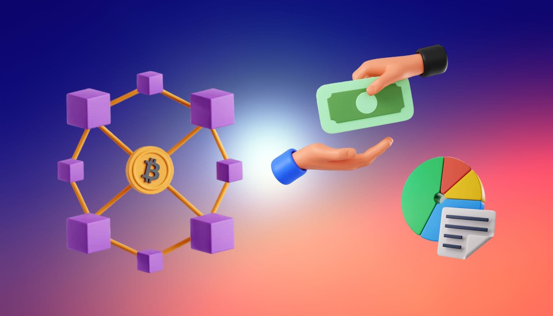 Illustration showing multichain reputation scores linking various blockchains and DeFi lending platforms in 2025, symbolizing cross-chain credit assessment and interoperability.