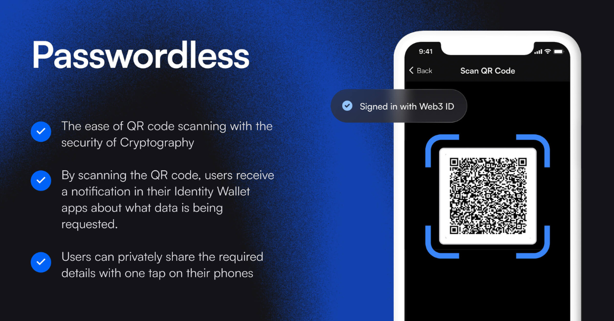 Illustration showing reusable onchain KYC attestations seamlessly connecting multiple Web3 platforms for streamlined allowlist management