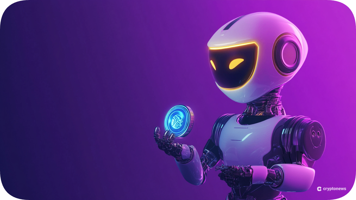 Illustration of two AI agents exchanging USDC using x402 protocol on Solana blockchain