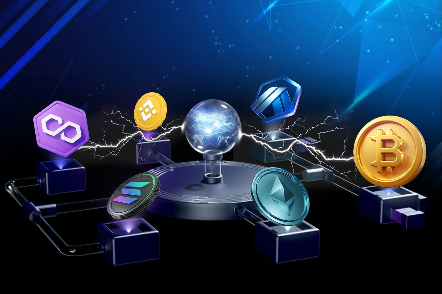 Illustration of a unified DeFi wallet interface displaying aggregated assets from multiple blockchains, highlighting seamless cross-chain management and user-friendly design.