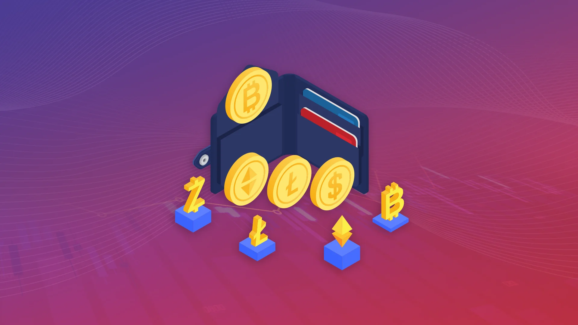 User managing multiple blockchain assets in a unified DeFi wallet interface illustration