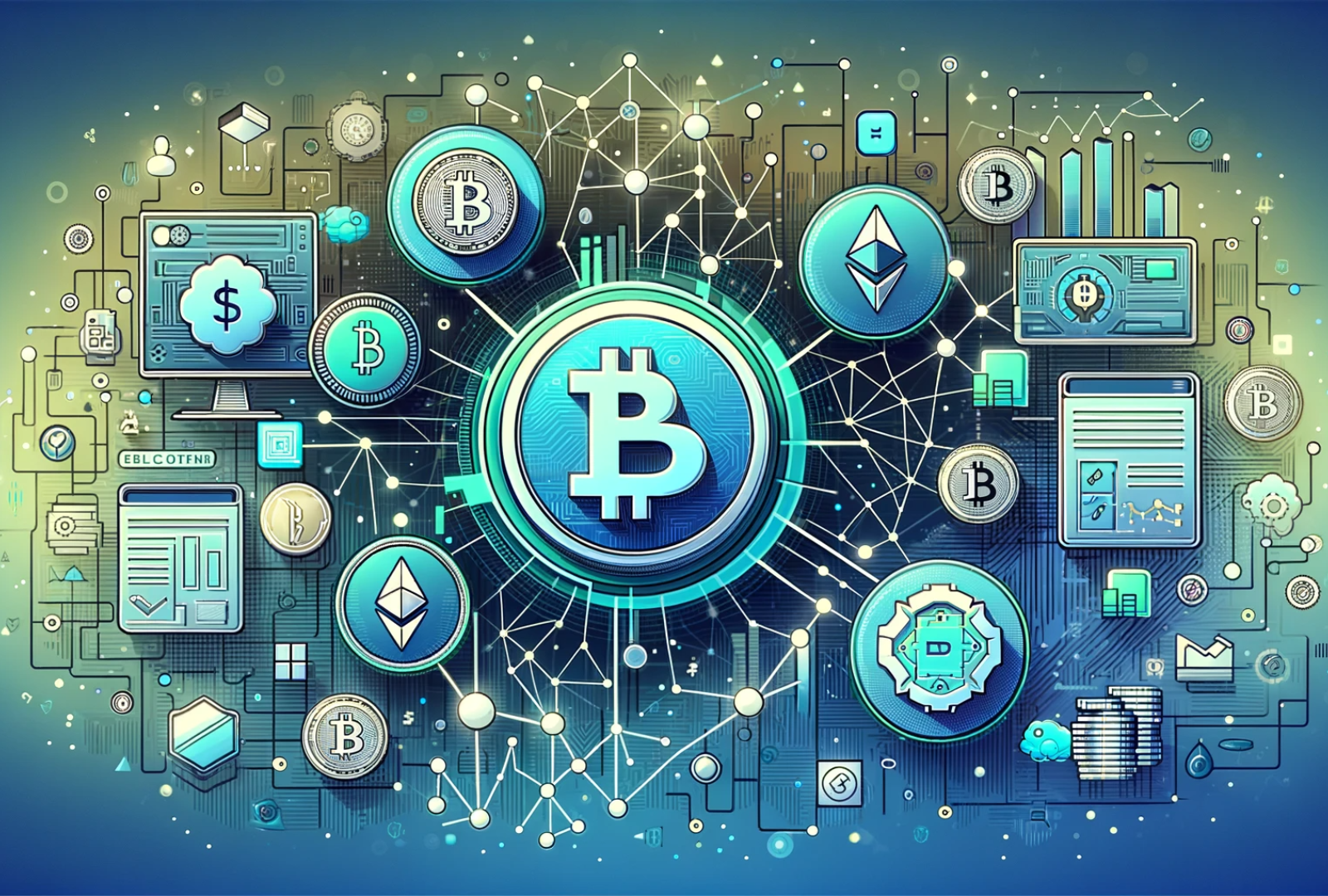 Illustration of DeFi investors connecting to real-world insurance risk through blockchain technology, symbolizing stable yield opportunities via on-chain reinsurance protocols like OnRe and Re.