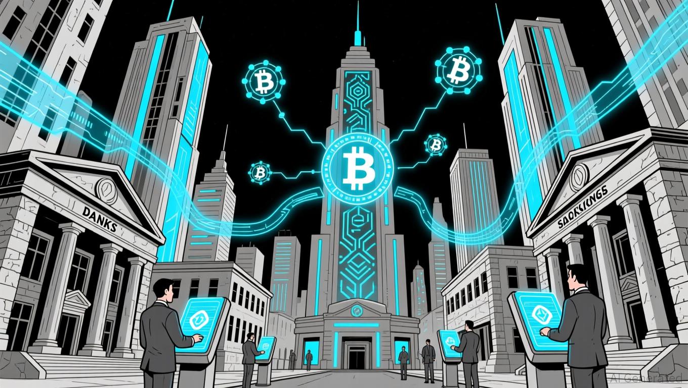 Illustration of zero-knowledge proofs enabling private and scalable blockchain applications in 2025, featuring digital privacy shields, interconnected blockchains, and futuristic Web3 icons.