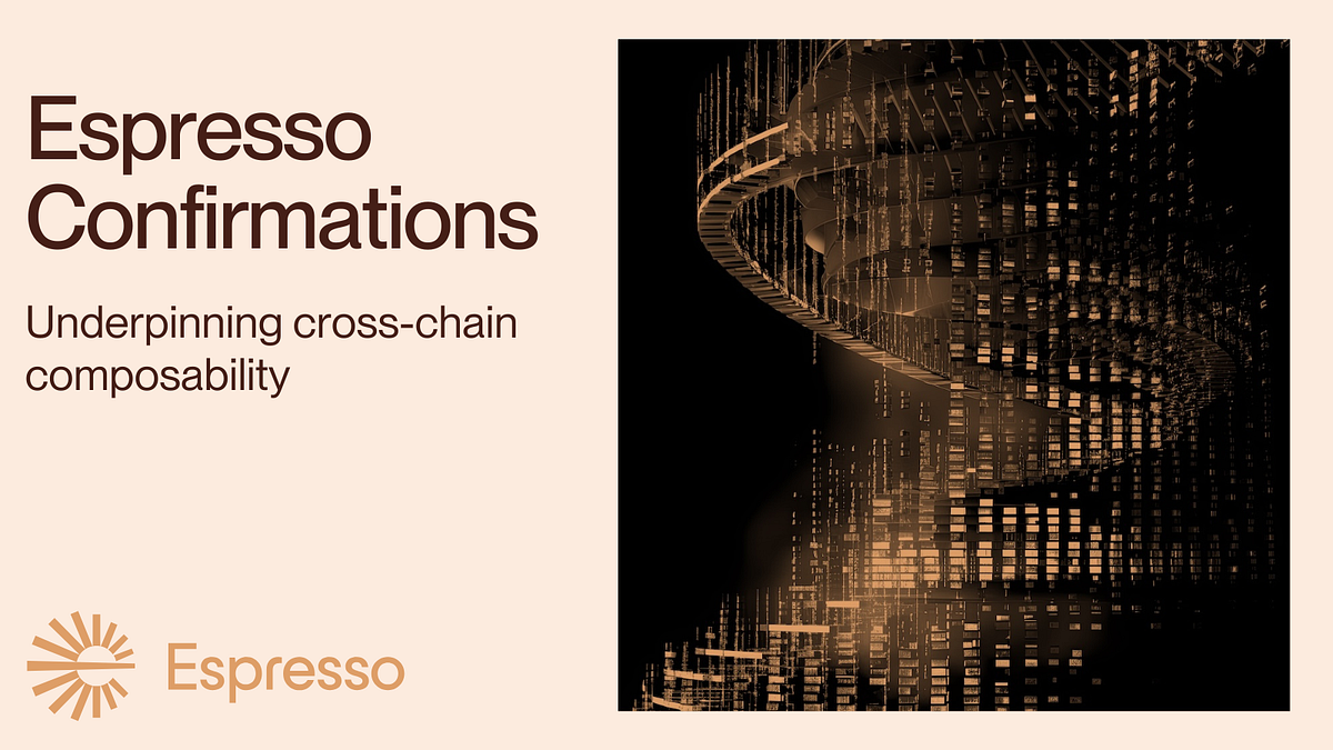 Infographic diagram illustrating Espresso shared sequencers enabling rollup interoperability for DEXs like RollupSettle