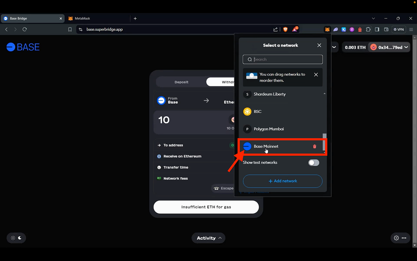 Infographic of MetaMask wallet interface on Base L2 network showing funded ETH balance for crypto beginners onboarding tutorial 2026