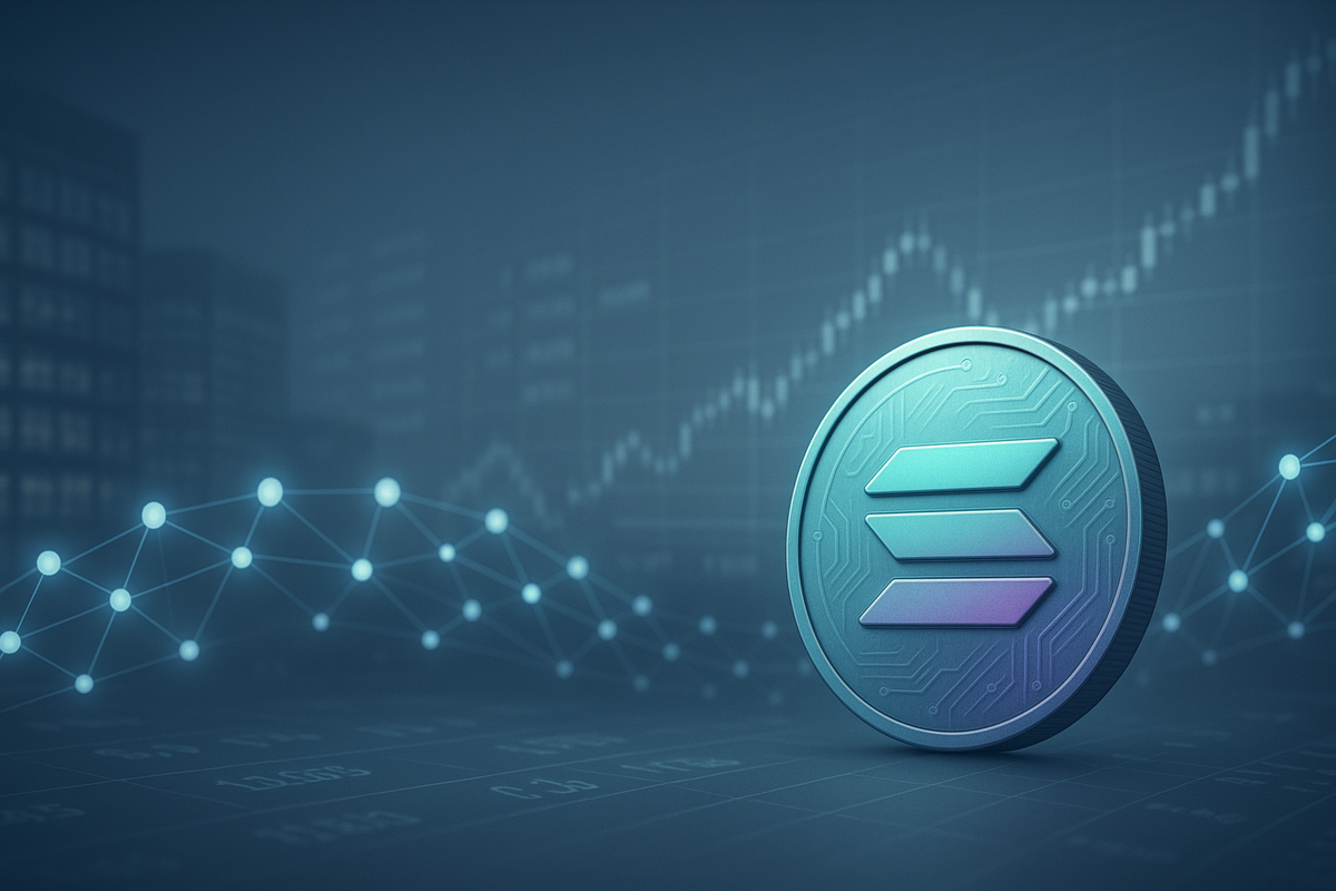 Infographic comparing Solana ETF management fees and direct staking commission rates in 2025, highlighting differences in returns and investor options