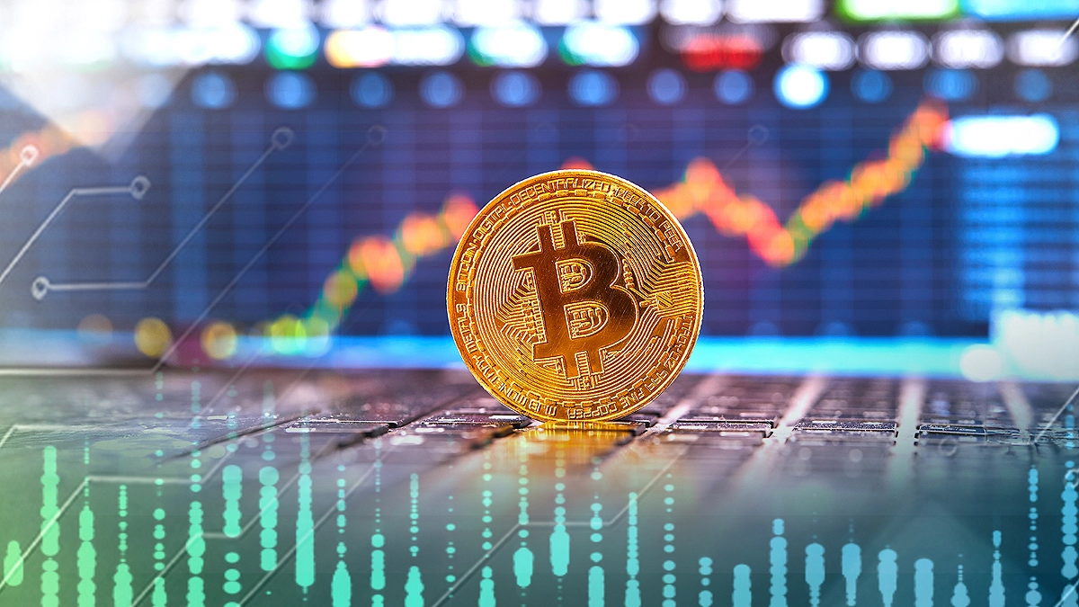 Institutional investors reviewing blockchain-based U.S. Treasury products on digital dashboards in a modern office environment, illustrating institutional adoption of tokenized assets in 2025.