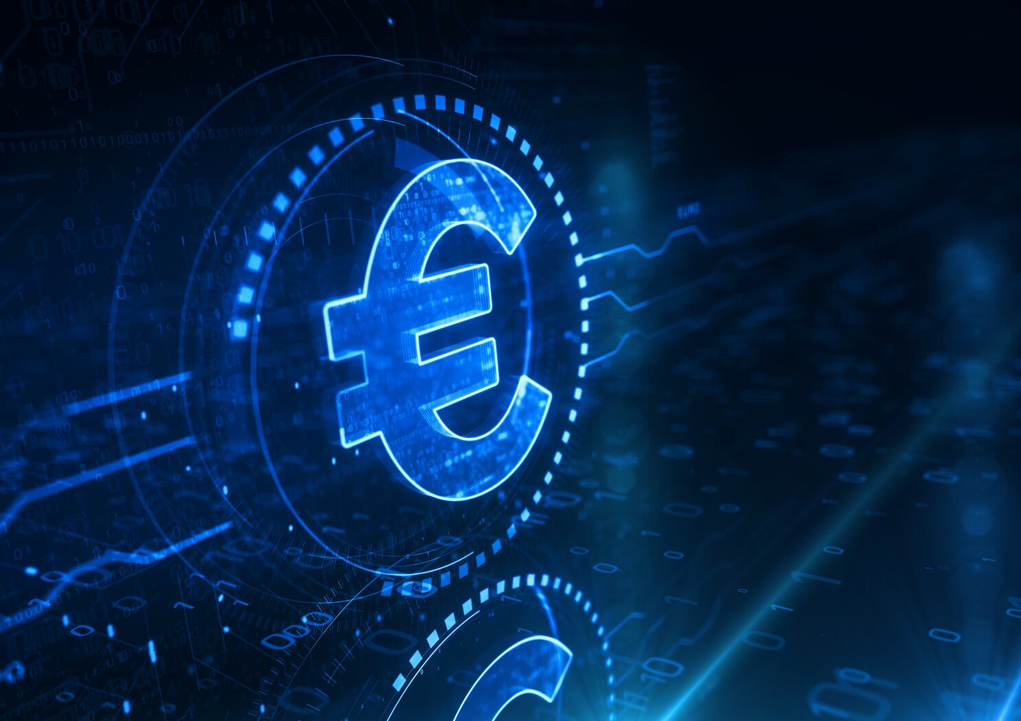 ODDO BHF EUROD euro-backed stablecoin launch graphic on Polygon network featuring euro symbol and MiCA compliance