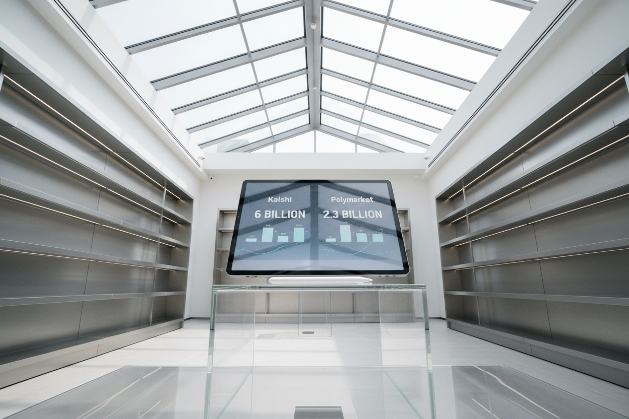 Prediction Markets Volume Leaders 2026: Kalshi $6B vs Polymarket $2.3B December Data and Blockchain Trends