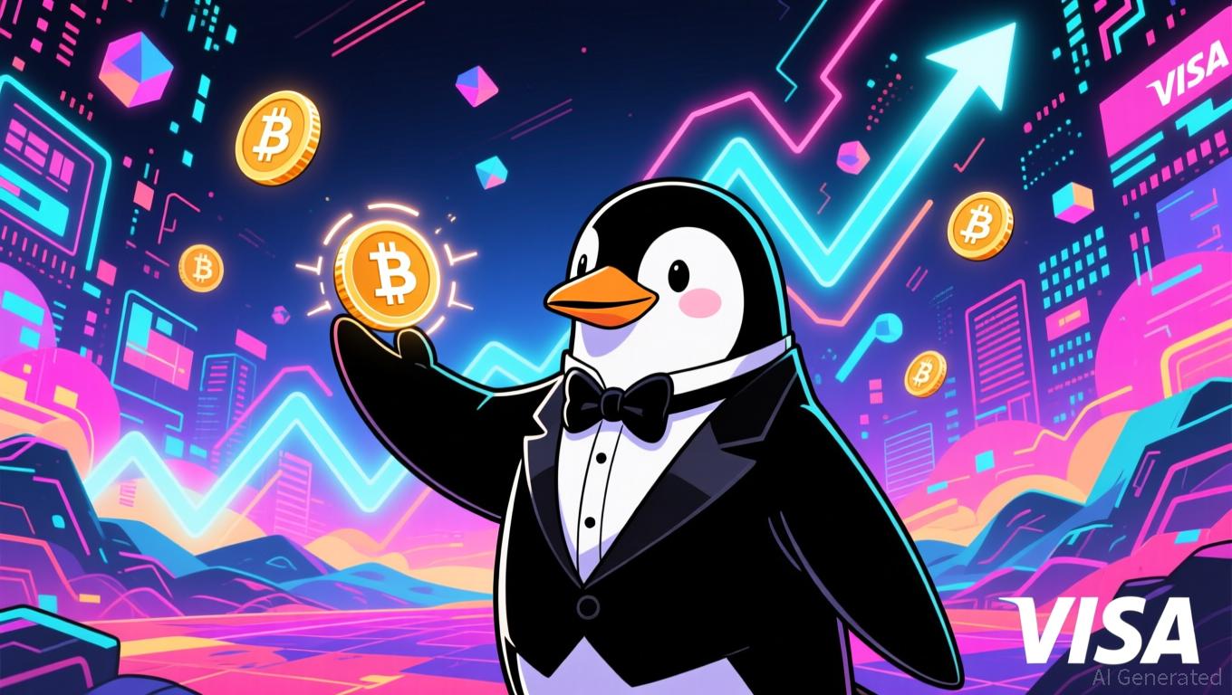 Pudgy Penguins and KAST Pengu stablecoin debit card announcement image featuring cute penguin-themed crypto debit card design for anonymous off-ramps