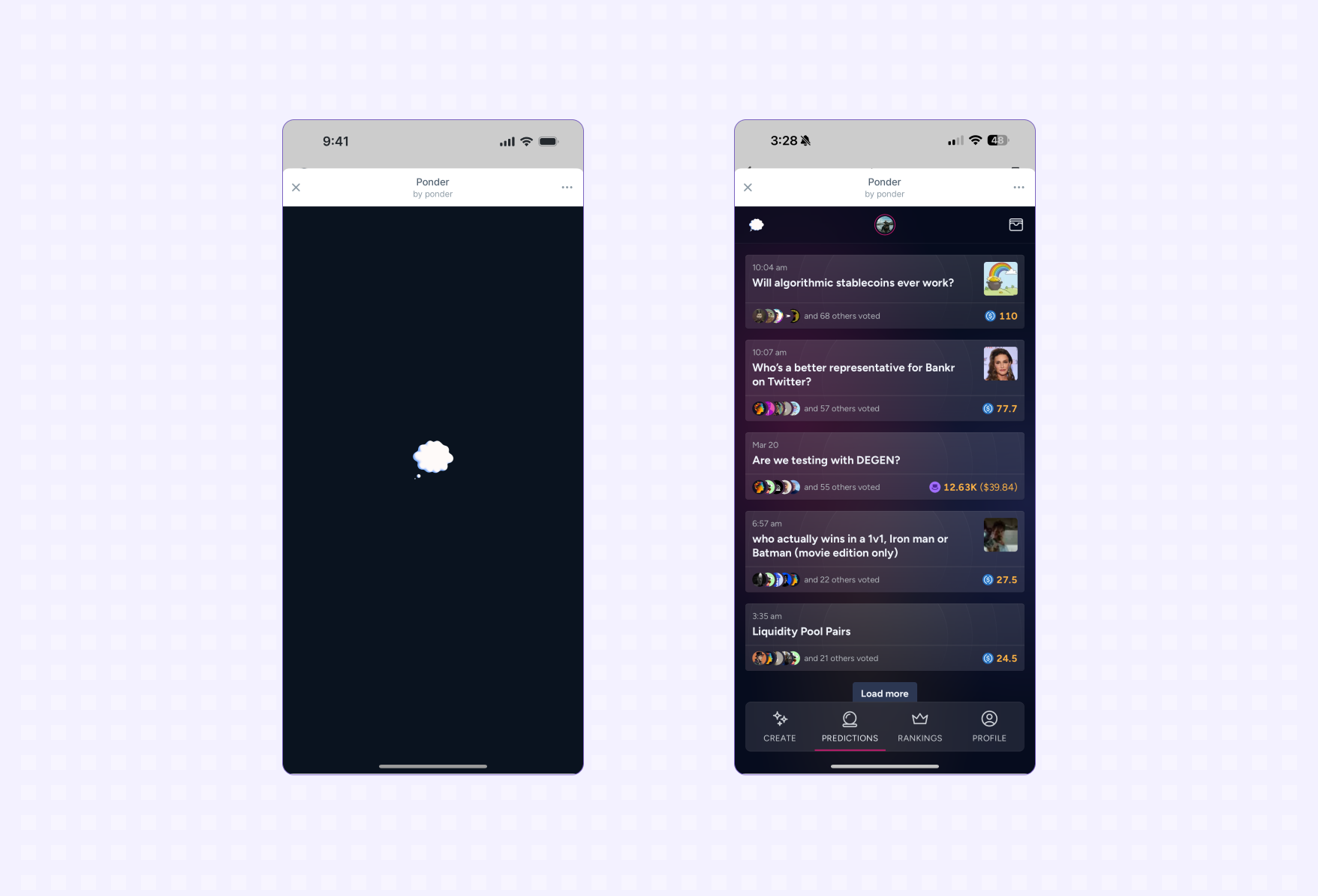 Screenshot of a Farcaster mini app running inside a Warpcast social feed, showcasing interactive onchain features and seamless user engagement.