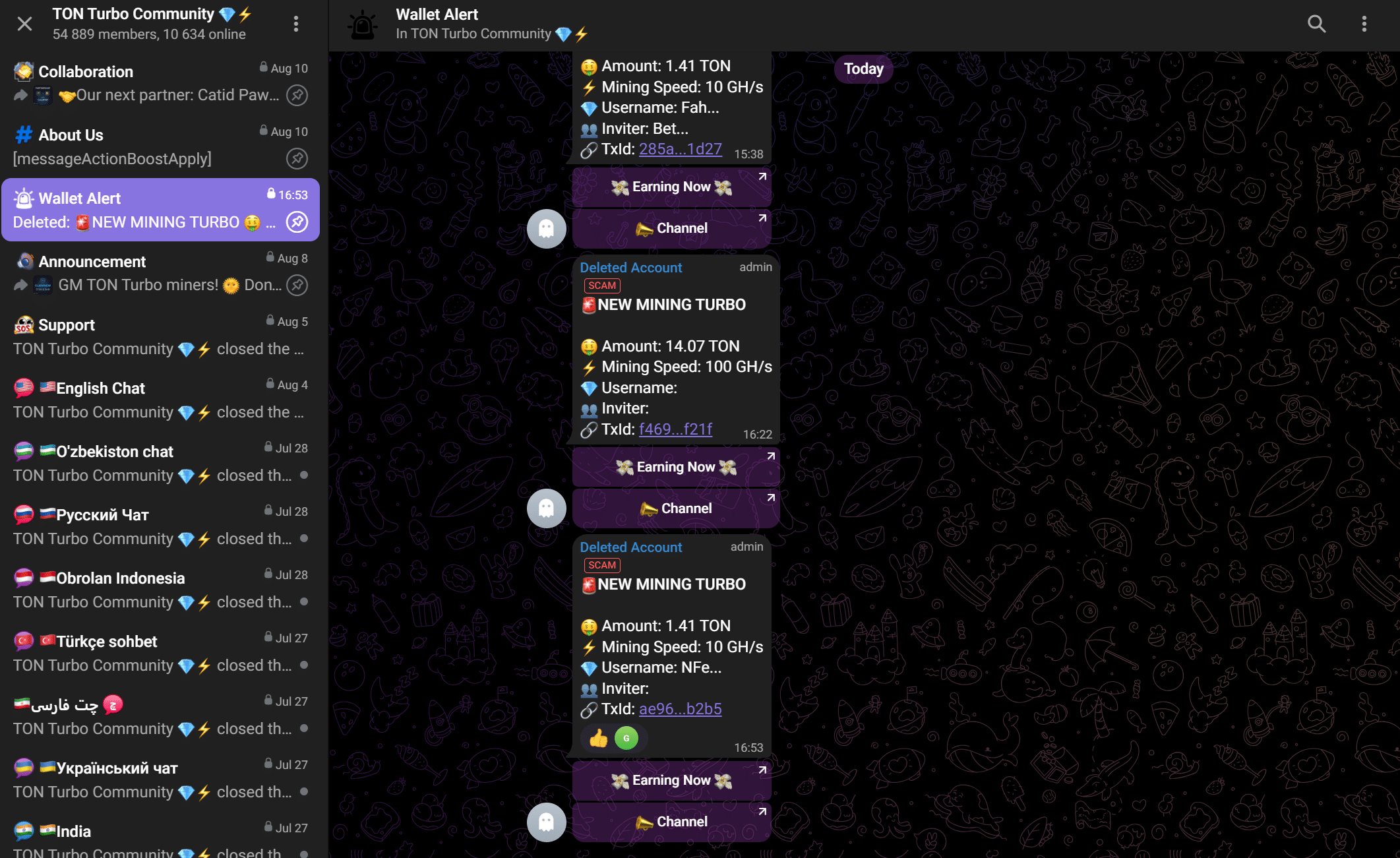 User interacting with a TON Mini App game inside Telegram interface, illustrating Web3 adoption through TON blockchain integration