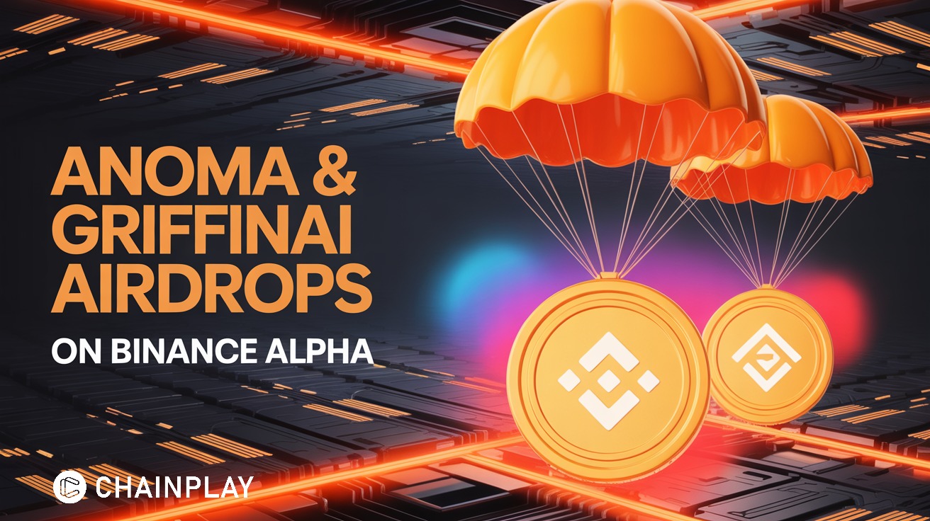 Binance Alpha Events dashboard screenshot displaying trending airdrops and required Alpha Points for claiming rewards