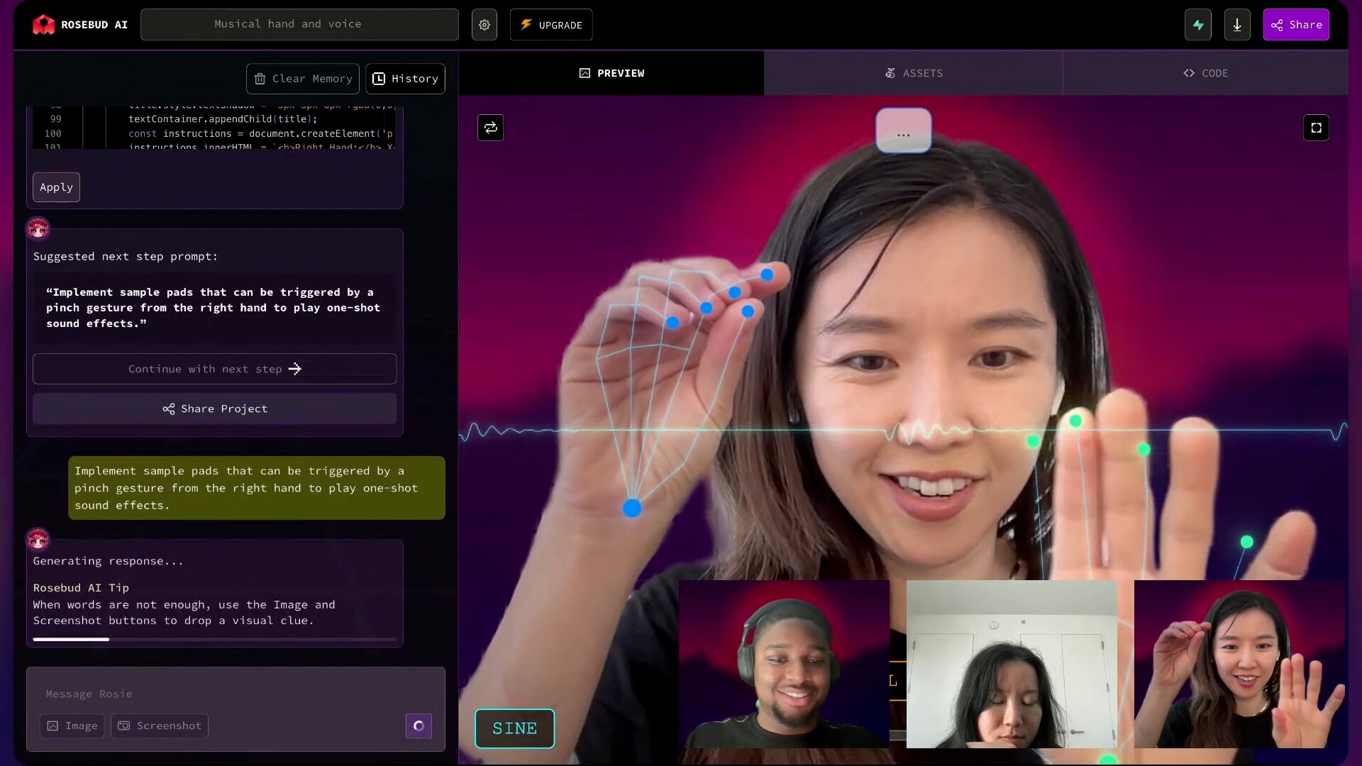 Screenshot of Likes.fun interface showing a TikTok video being shared on Farcaster to earn crypto rewards