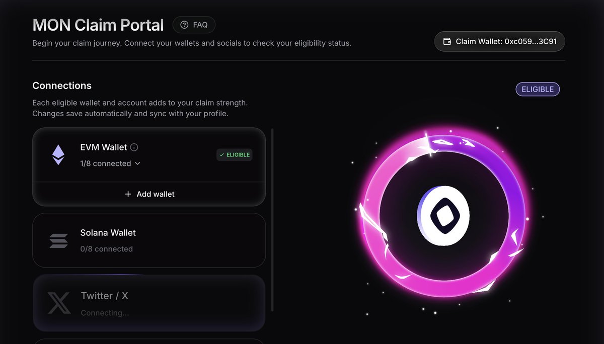 Screenshot of Play Solana airdrop claim portal showing 'Claim' button and wallet connection interface for $PLAY tokens in 2025