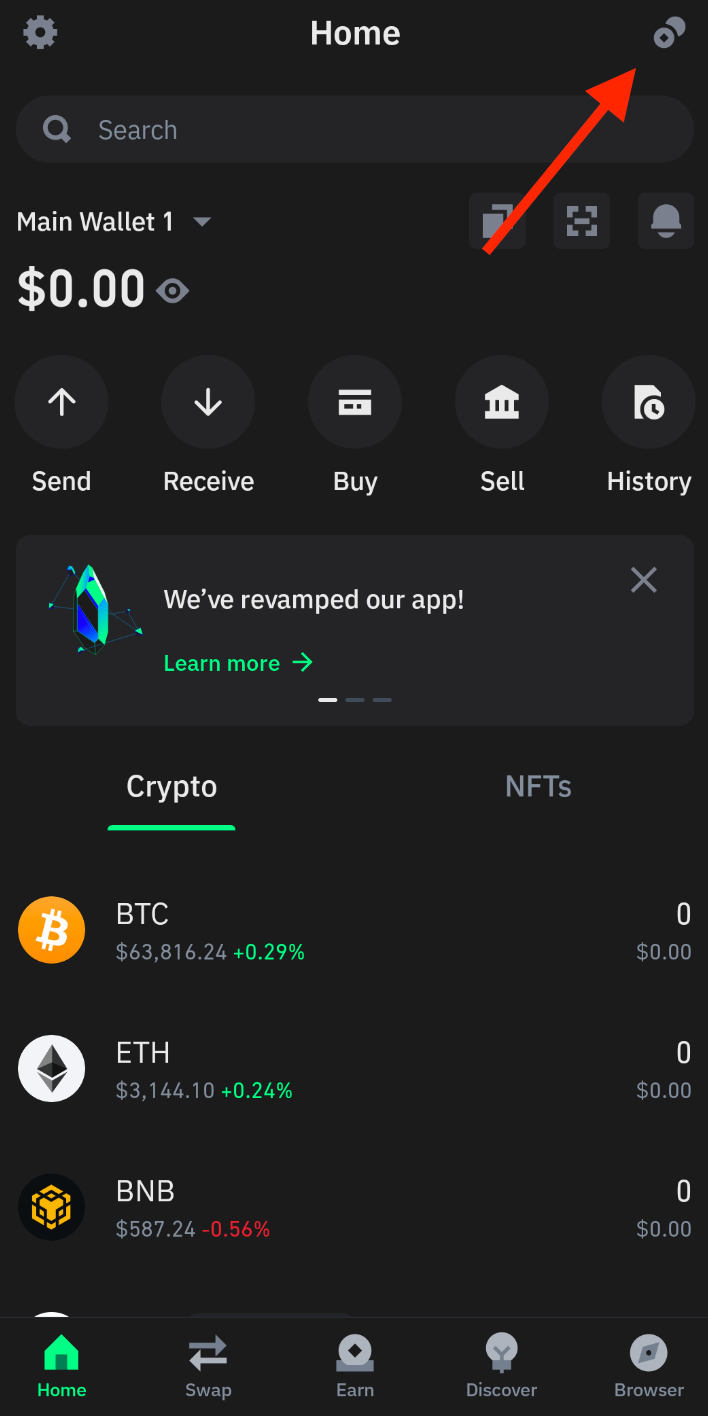 Screenshot of Trust Wallet app sending USDT on BNB Chain with zero gas fees feature highlighted