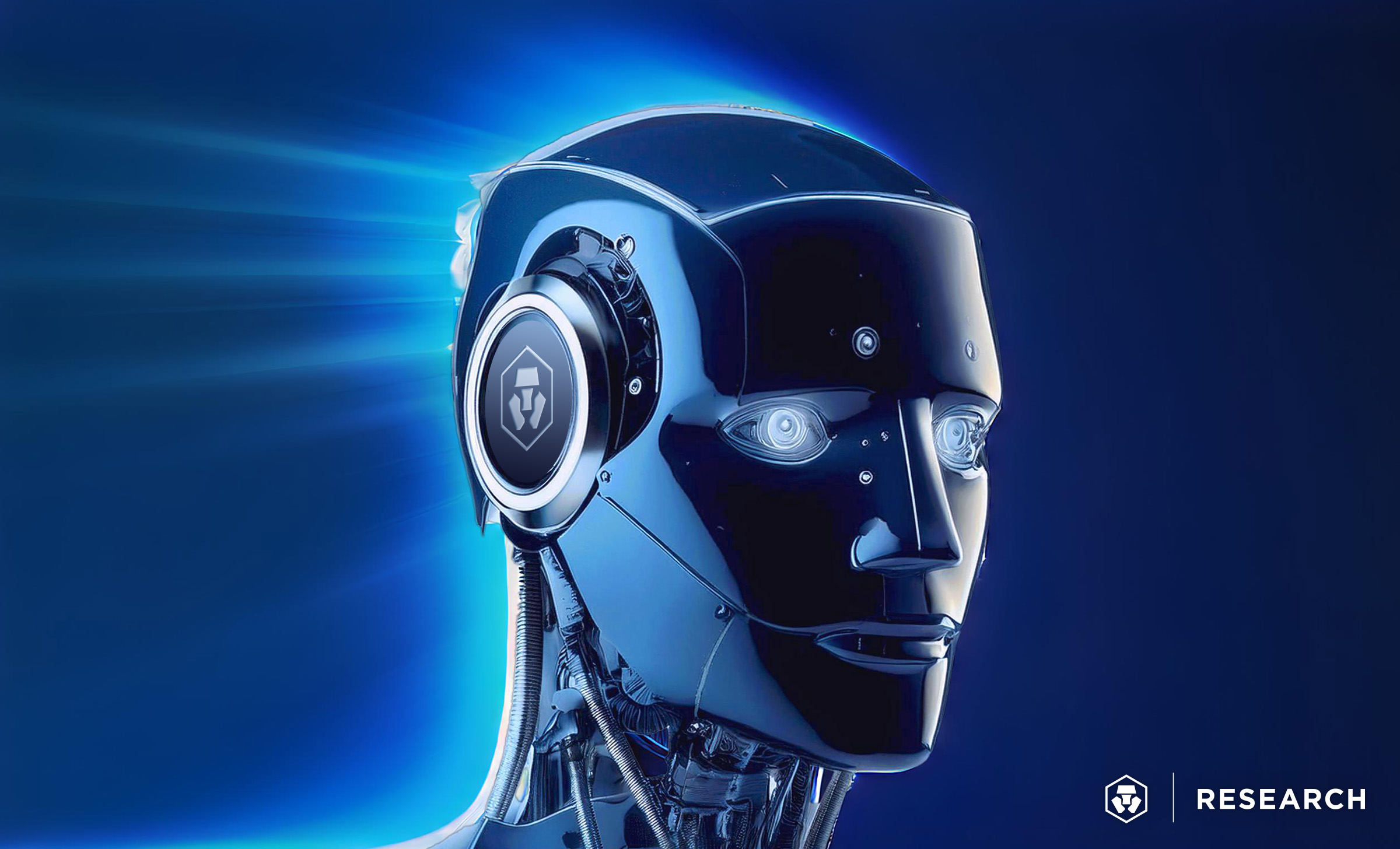 Secure AI agent interacting with locked crypto wallet on blockchain, emphasizing multi-layered safety protections and reputation tracking