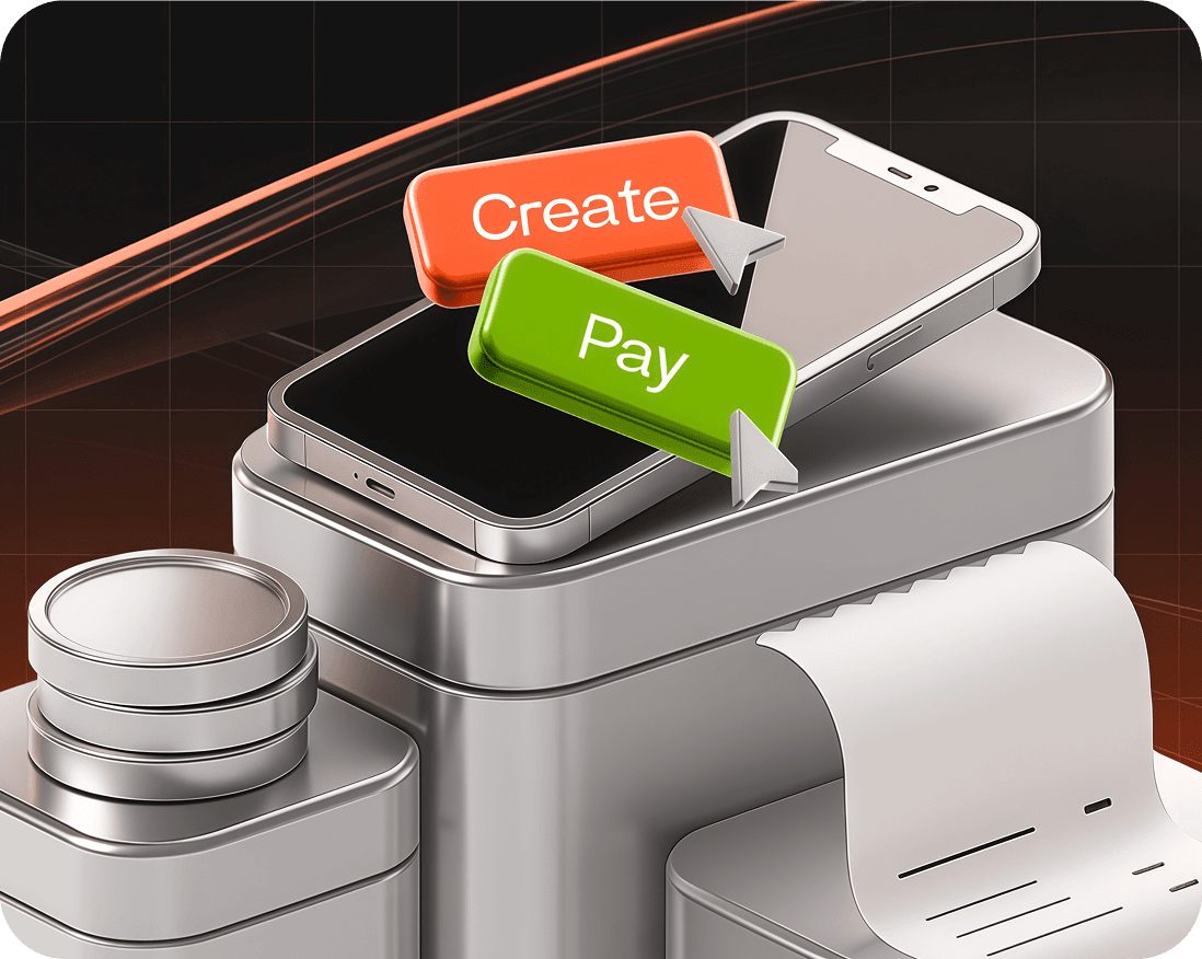 Sleek illustration of virtual stablecoin debit card for anonymous USDT to fiat conversion at POS terminal, no KYC crypto off-ramp