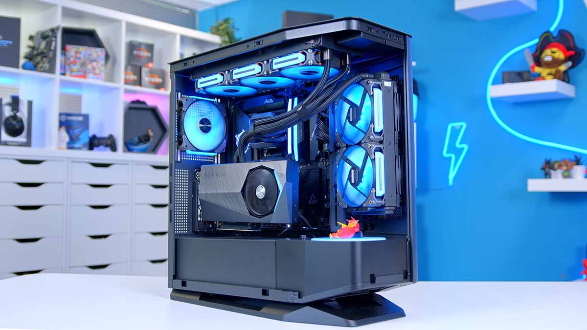 Sleek NVIDIA RTX 4090 GPU installed in ventilated mining rig with glowing RGB lights under heavy compute load for DePIN passive income 2026